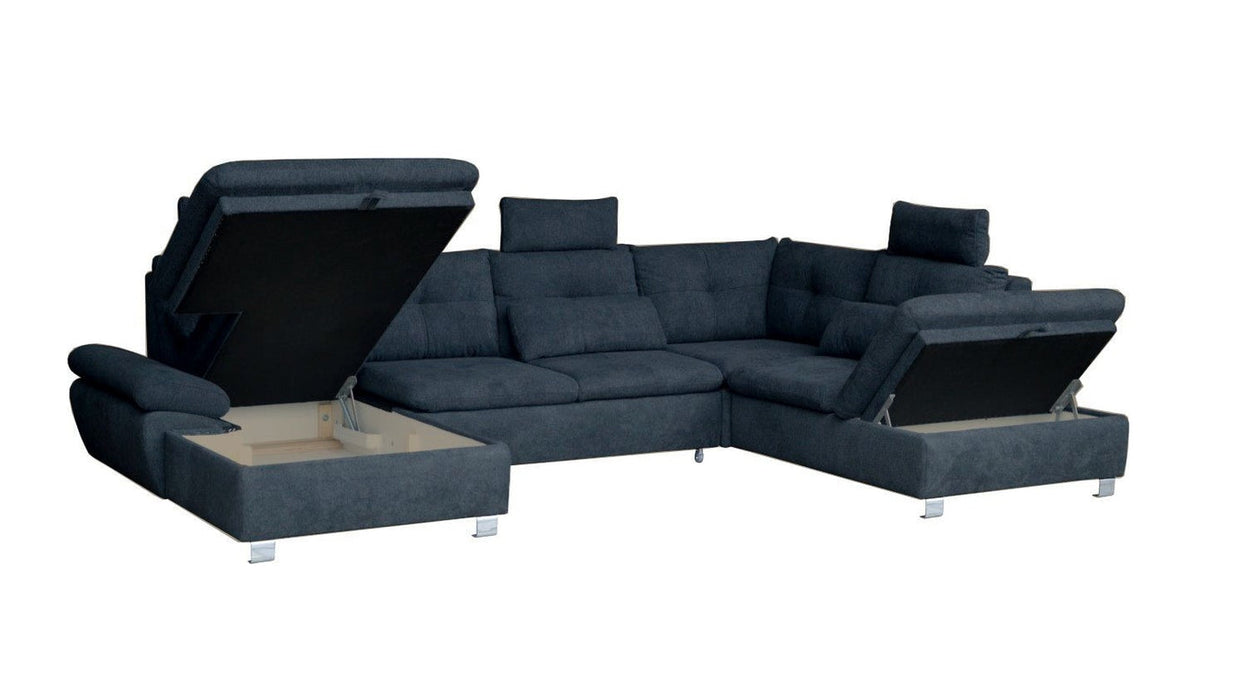 Maxima House Sectional Sleeper Sofa MADEIRA U-Shape with storage BEN057