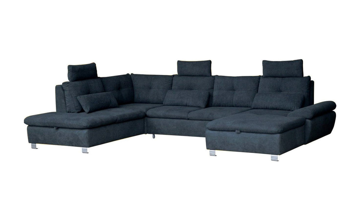 Maxima House Sectional Sleeper Sofa MADEIRA U-Shape with storage BEN057