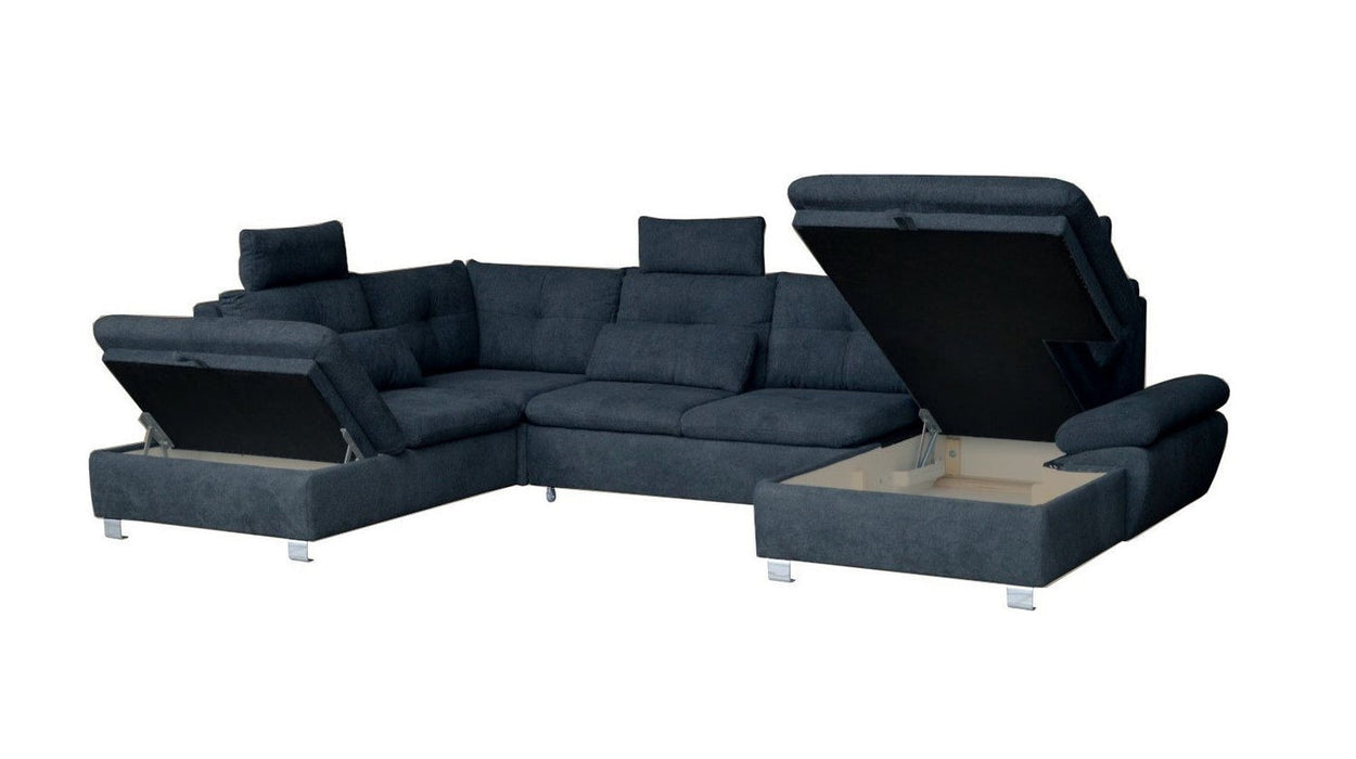 Maxima House Sectional Sleeper Sofa MADEIRA U-Shape with storage BEN057