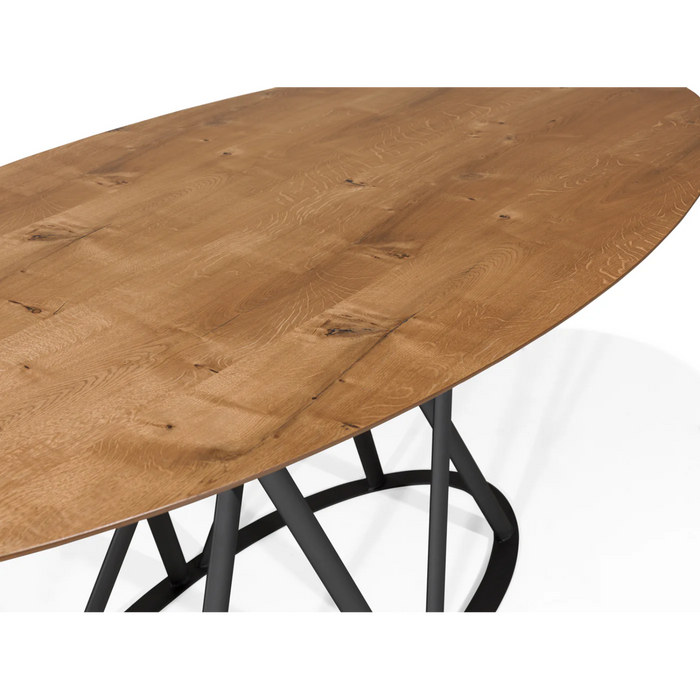 Maxima House Veneer Oak Dining Table Alissa for Up to 8 People